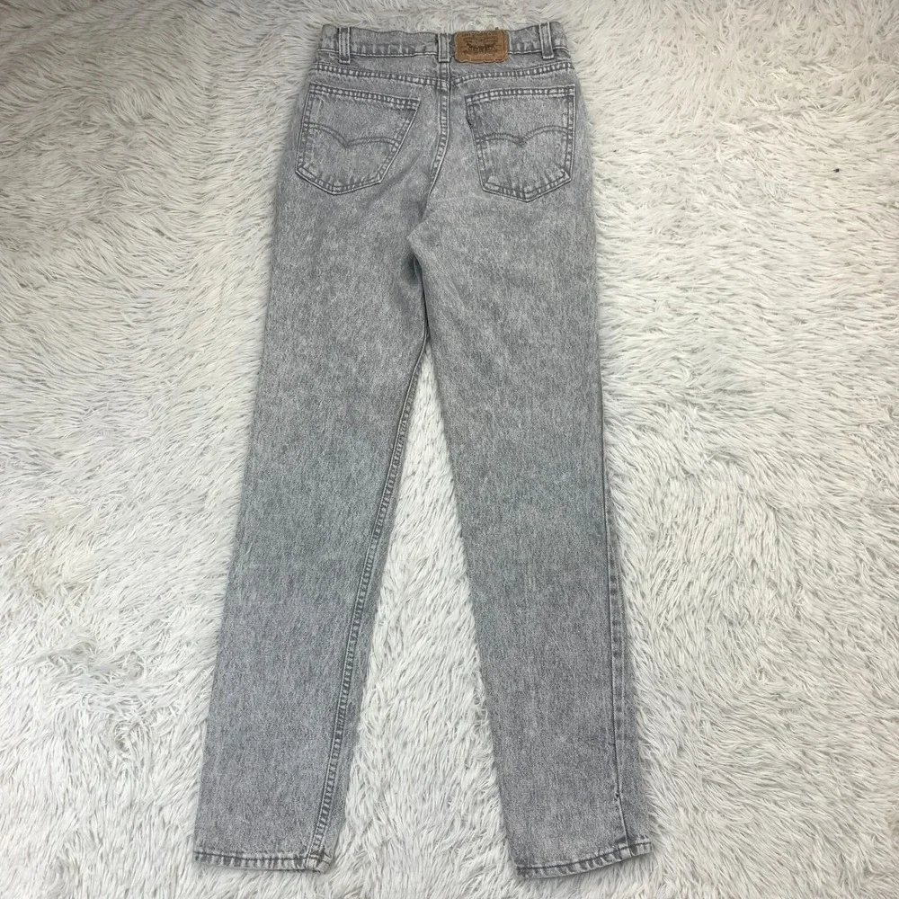 Vintage Levis Jeans‎ 25x31 Gray USA Straight Slim Grunge Denim Sliver Tab Retro
